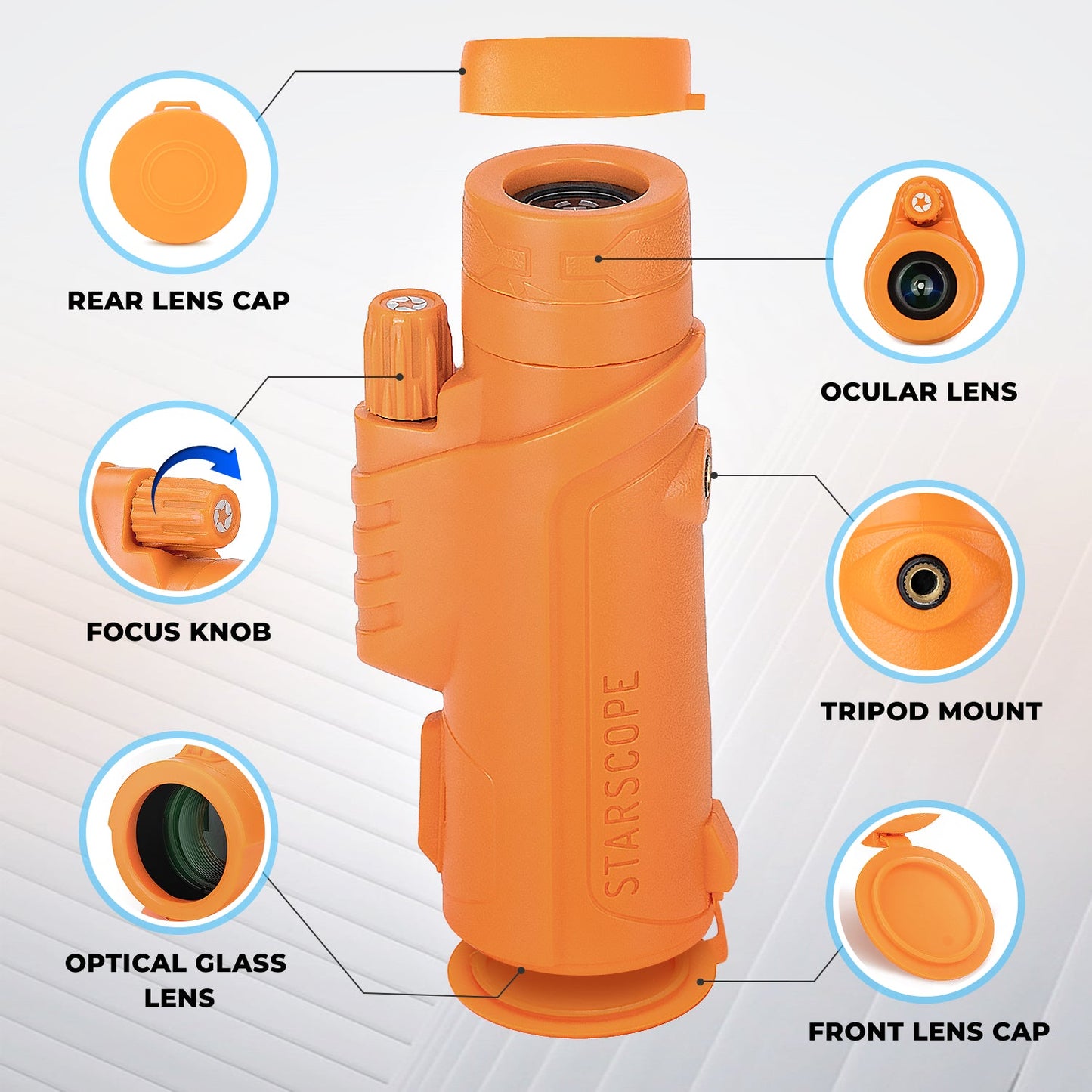 StarScope Orange Monocular - Stand Out and See, Limited Edition Adventure,