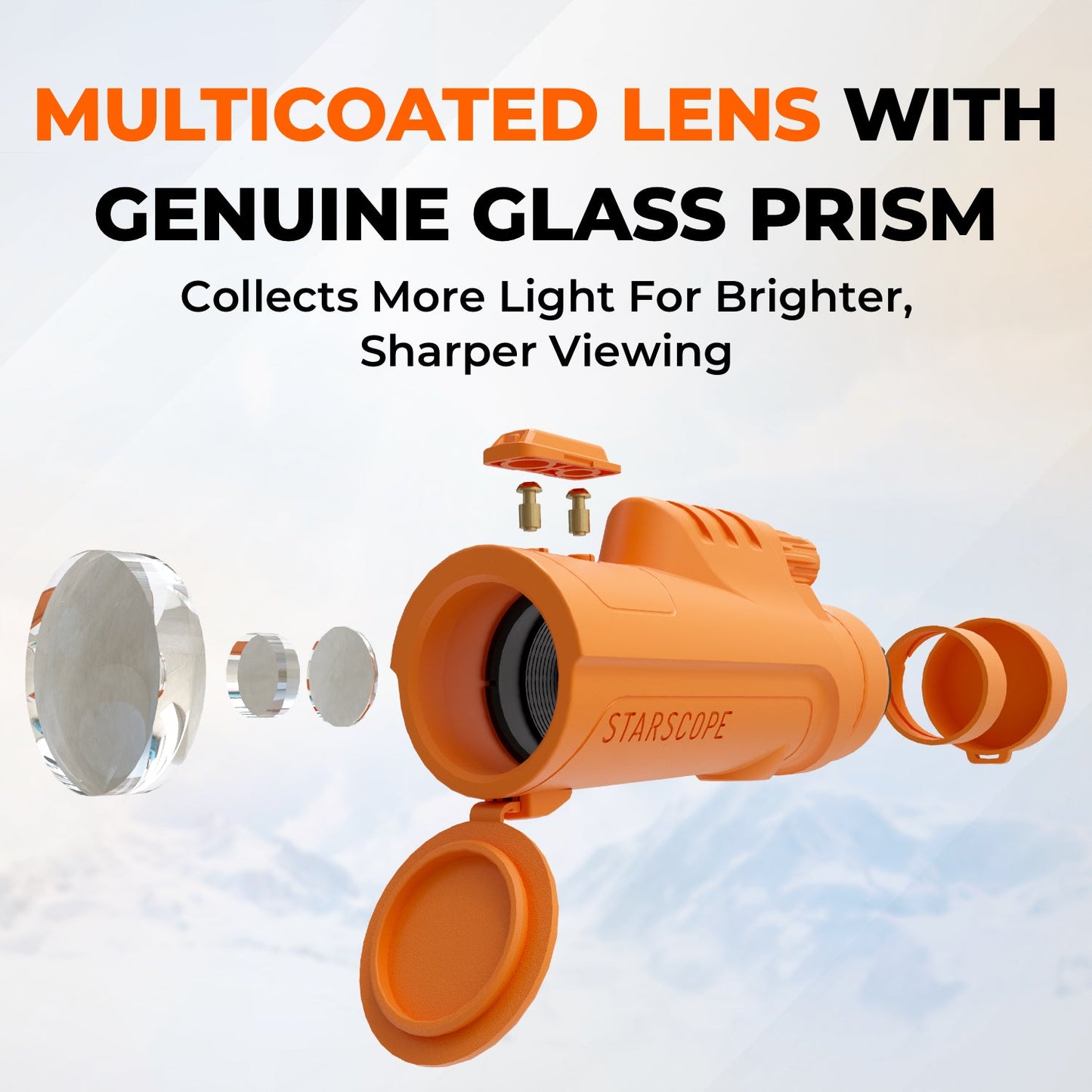 StarScope Orange Monocular - Stand Out and See, Limited Edition Adventure,