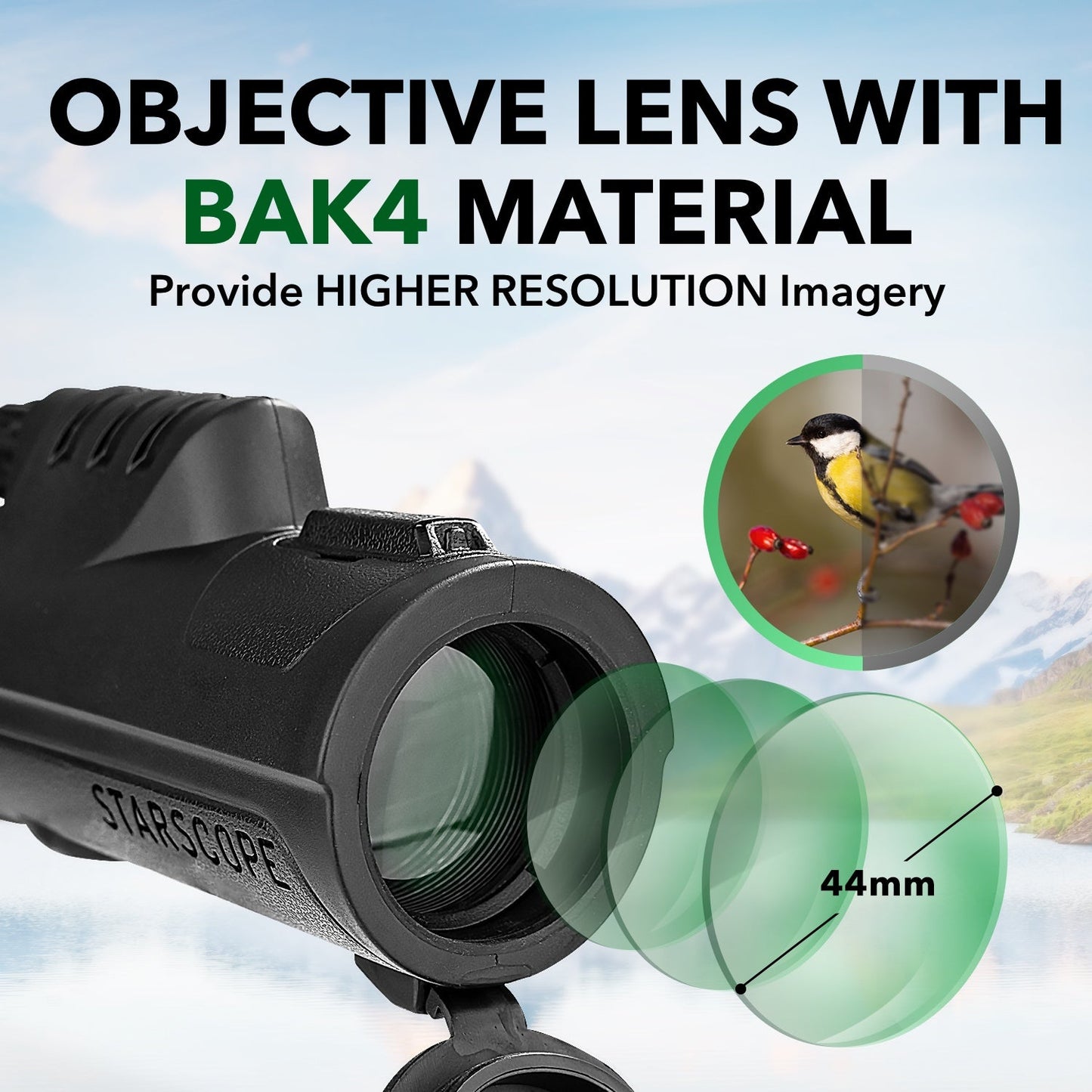 Starscope Monocular Master - Enhanced Viewing, Clear and Crisp